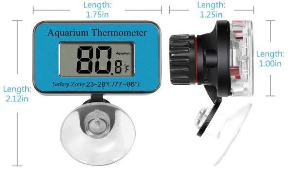Akvaryum Termometresi AT-1  -50° / +70° LCD Dijital Ekran Su Geçirmez - 3