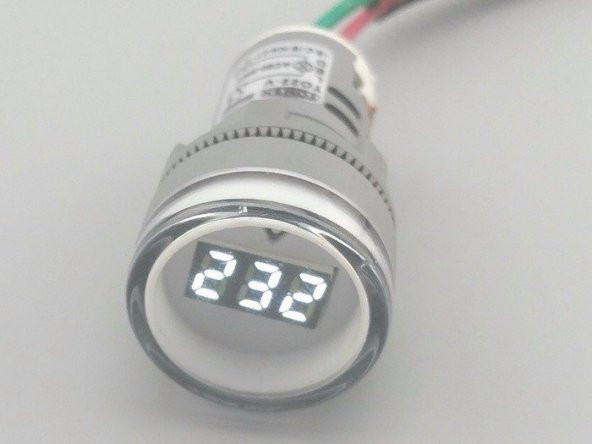 Dijital Voltmetre 5-48VDC 22mm AD16-22DSV Beyaz