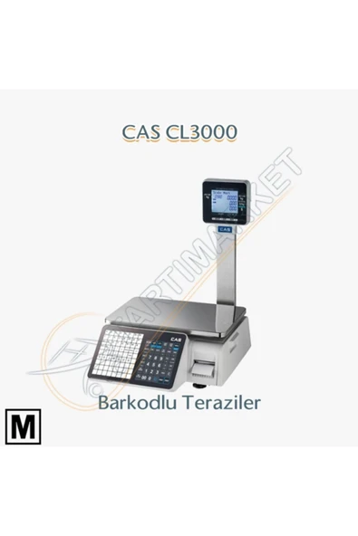 CAS Cl 3000 15kg Barkodlu Terazi ürün görseli 1