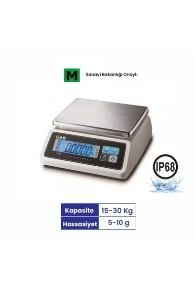 CAS Sw Iı W 30 Kg. Sıvı Korumalı Tartım Terazisi ürün görseli 1