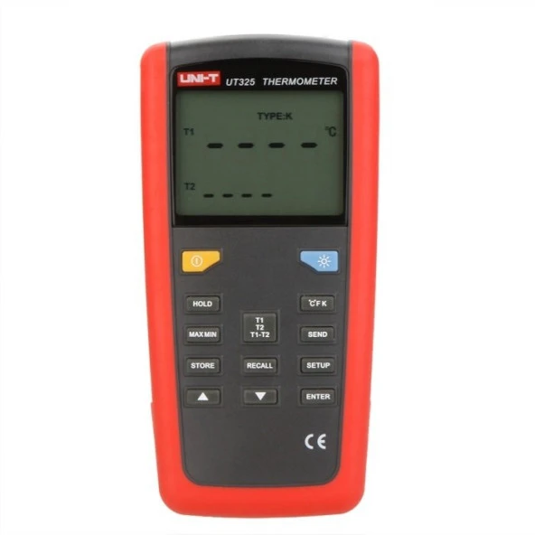 UNI-T UT 325 Çift Girişli Profesyonel Termometre USB Datalogger UT325 - 2