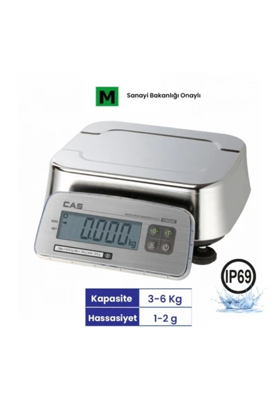 CAS Fw 500c 6 Kg. Ip69 Tartım Terazisi ürün görseli 1