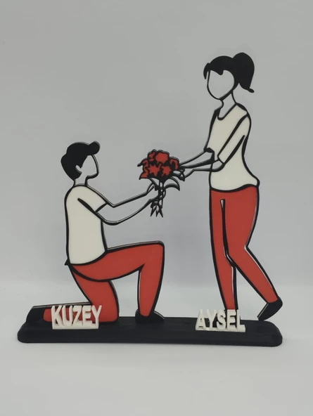 Kişiselleştirilmiş Çift 3D Baskı Masa Dekoru, Özel Çift Masa Dekoru, Sevgililer Günü Hediyesi Sevgililer Günü Hediyesi Yıldönümü Hediye Dekoru - 6