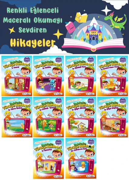 1.Sınıf Renkli Eğlenceli Maceralı Okumayı Sevdiren Hikaye Seti 8