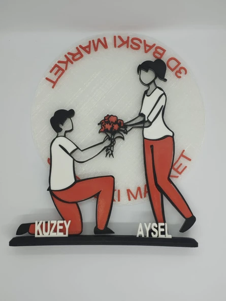 Kişiselleştirilmiş Çift 3D Baskı Masa Dekoru, Özel Çift Masa Dekoru, Sevgililer Günü Hediyesi Sevgililer Günü Hediyesi Yıldönümü Hediye Dekoru - 8