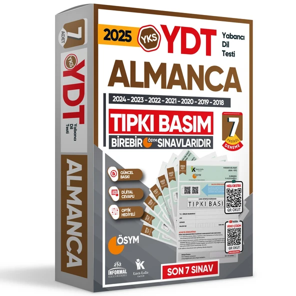 2025 YKS YDT (Yabancı Dil Testi) ALMANCA ÖSYM Çıkmış Soru Tıpkı Basım Deneme Paketi 7li Türkiye G. - 3
