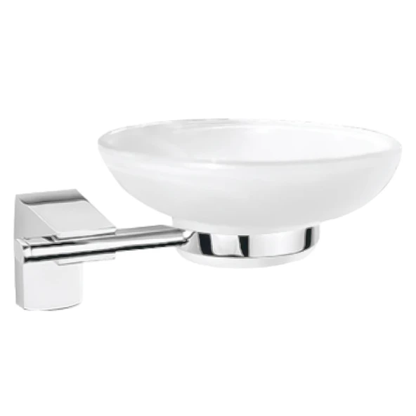 Banyo Lavabo  Wc Vidalı Metal Sabunluk Katı Sabunluk Cam Haznesi El Sabunluğu Kristal - 2
