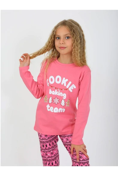 Kız Çocuk Uzun Kollu %100 Pamuklu Pijama Takımı 2/5 Yaş - 2
