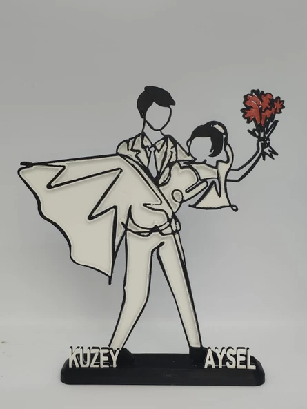 Dans Eden Aşk 3D Baskı Romantik Sevgililer Günü Hediyesi Benzersiz Yıldönümü Dekoru - 6