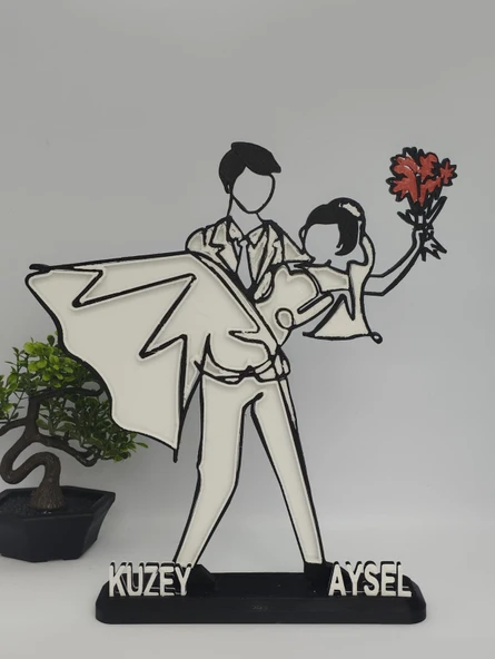 Dans Eden Aşk 3D Baskı Romantik Sevgililer Günü Hediyesi Benzersiz Yıldönümü Dekoru - 4