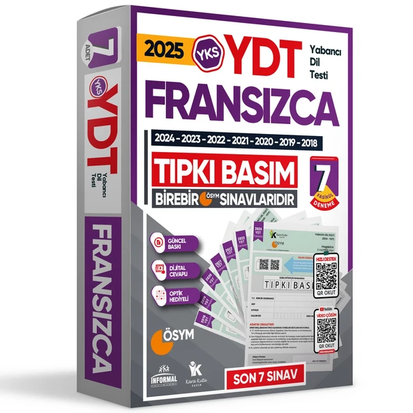 2025 YKS YDT (Yabancı Dil Testi) FRANSIZCA ÖSYM Çıkmış Soru Tıpkı Basım Deneme Paketi 7li Türkiye G. - 3