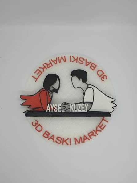 Kişiselleştirilmiş Melek Çift 3D Baskılı Masa Dekoru Benzersiz Sevgililer Günü Hediyesi Yıldönümü Hatırası - 7