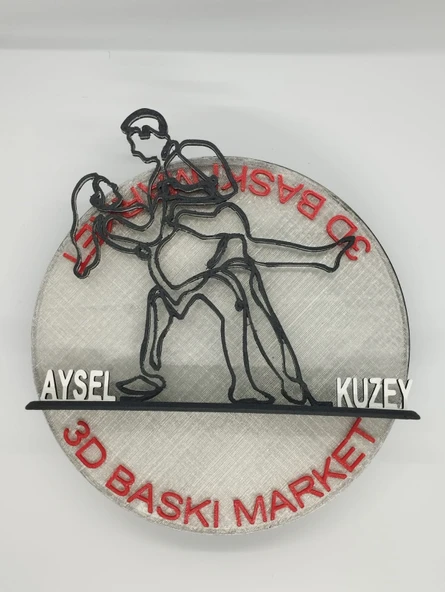 Kişiselleştirilmiş Aşk Dansı 3D Baskı Masa Dekoru, Özel Tango Dansçıları Masa Dekoru, Sevgililer Günü Hediyesi, Sevgililer Günü İçin Yıldönümü Hediye Dekoru - 7