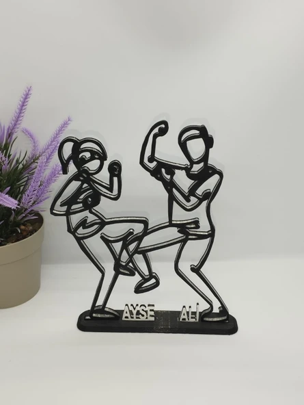 Kişiselleştirilmiş Aşk Dansı 3D Baskı Masa Dekoru, Özel Çift Masa Dekoru, Sevgililer Günü Hediyesi, Sevgililer Günü Hediyesi, Yıldönümü Hediye Dekoru - 2