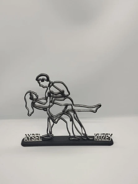 Kişiselleştirilmiş Aşk Dansı 3D Baskı Masa Dekoru, Özel Tango Dansçıları Masa Dekoru, Sevgililer Günü Hediyesi, Sevgililer Günü İçin Yıldönümü Hediye Dekoru - 5