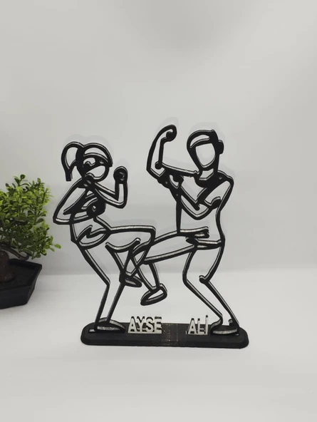 Kişiselleştirilmiş Aşk Dansı 3D Baskı Masa Dekoru, Özel Çift Masa Dekoru, Sevgililer Günü Hediyesi, Sevgililer Günü Hediyesi, Yıldönümü Hediye Dekoru - 3