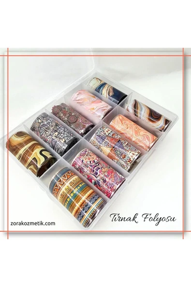 10'lu Rulo Tırnak Folyosu - Nail Art