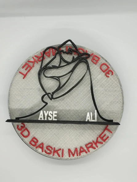 Kişiselleştirilmiş Çift İsimleri 3D Baskı Masa Dekoru, Sevgililer Günü Masa Dekoru, Erkekler İçin Sevgililer Günü Hediyesi, Ofis Dekoru, Sevdiğiniz Kişiye Özel Hediye - 7