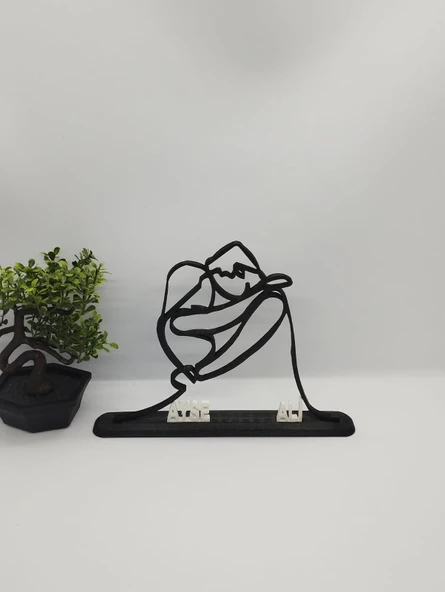 Kişiselleştirilmiş Çift İsimleri 3D Baskı Masa Dekoru, Sevgililer Günü Masa Dekoru, Erkekler İçin Sevgililer Günü Hediyesi, Ofis Dekoru, Sevdiğiniz Kişiye Özel Hediye - 3