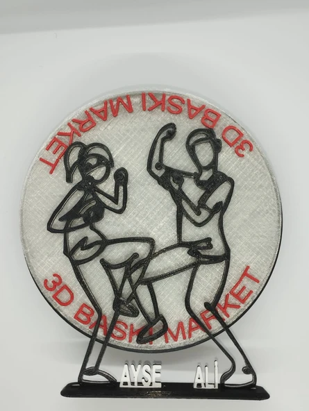 Kişiselleştirilmiş Aşk Dansı 3D Baskı Masa Dekoru, Özel Çift Masa Dekoru, Sevgililer Günü Hediyesi, Sevgililer Günü Hediyesi, Yıldönümü Hediye Dekoru - 7