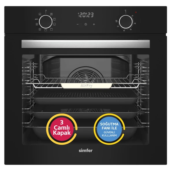 Simfer 8215 Airfry Plus, Siyah Cam Dijital,10 Fonk ürün görseli