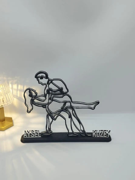 Kişiselleştirilmiş Aşk Dansı 3D Baskı Masa Dekoru, Özel Tango Dansçıları Masa Dekoru, Sevgililer Günü Hediyesi, Sevgililer Günü İçin Yıldönümü Hediye Dekoru - 4