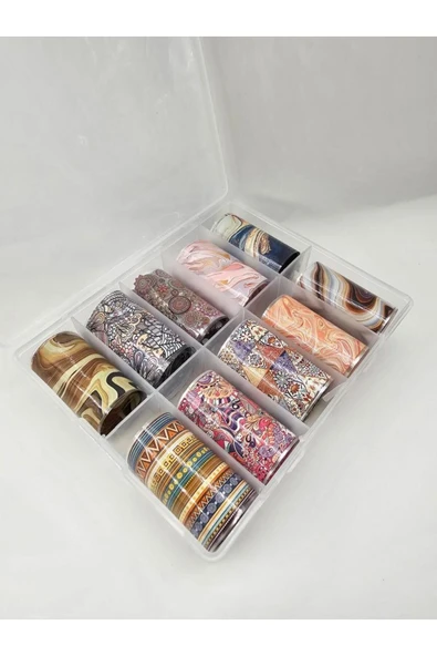 10'lu Rulo Tırnak Folyosu - Nail Art - 2