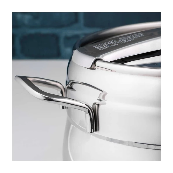 COOKER CKR-911 LARA 6 LT 304 KALİTE KLASİK DÜDÜKLÜ TENCERE - 2