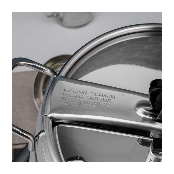 COOKER CKR-911 LARA 6 LT 304 KALİTE KLASİK DÜDÜKLÜ TENCERE - 3