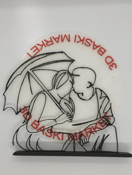 Kişiselleştirilmiş Çift 3D Baskı Masa Dekoru, Özel Çift Masa Dekoru, Sevgililer Günü Hediyesi, Sevgililer Günü Hediyesi, Yıldönümü Hediye Dekoru - 8