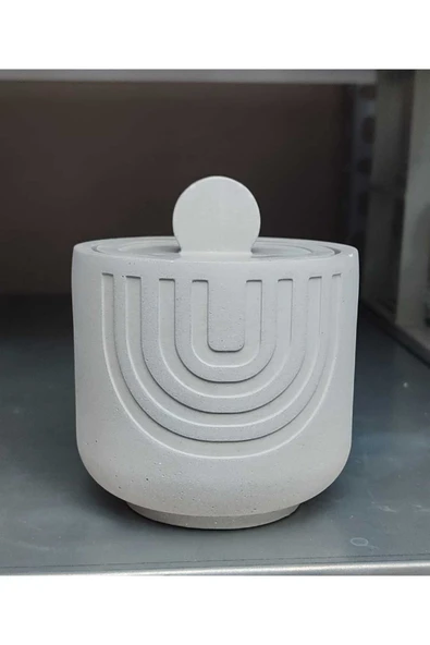 DEKORATİF KAPAKLI BETON ORGANİZER KUTU - 4