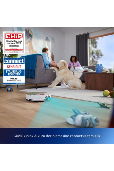 7000 Islak Kuru Istasyonlu Robot Süpürge,5000 Pa,titreşimli Mop,sert Zemin & Halı Xu7100/02 - 2
