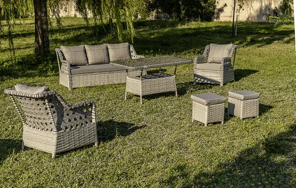 Btk Concept Oscar Rattan Bahçe Mobi̇lyasi 3+1+1 Masali Garanti̇li̇