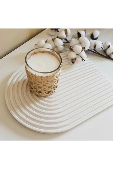 Arch Büyük Beton Dekoratif Sunum Ve Servis Tepsisi - 2