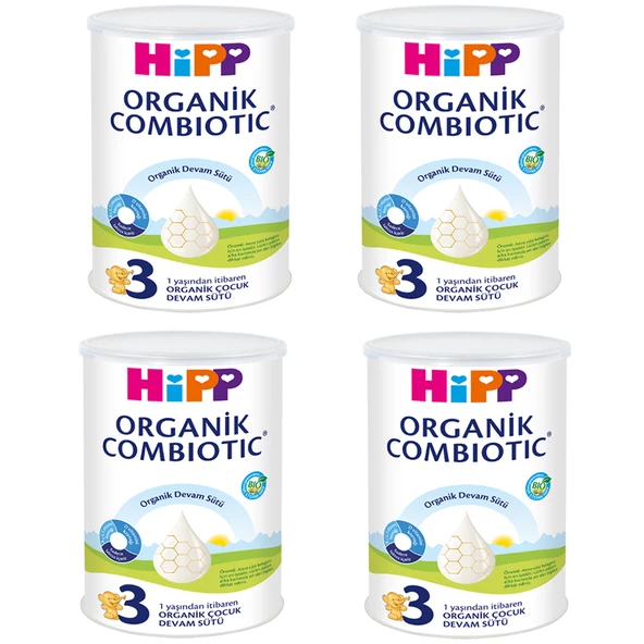 Hipp 3 Organik Combiotic Devam Sütü 350 gr 4 ADET