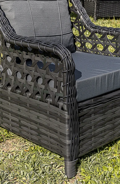 Btk Concept Oscar Rattan Bahçe Mobilyasi 3+1+1 Masali Garantili - 4