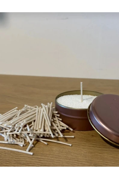 İnci Tozu Mum Fitili Dekoratif Özel Cam Şişesinde 5 cm 50 Adet - 2