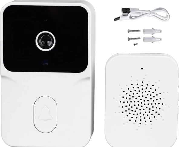 Kamera Kapı Zili Mikrofon Hoparlör HD Gece Görüş APP Kontrolü Ev İçin Akıllı Video kapı Zili - 6