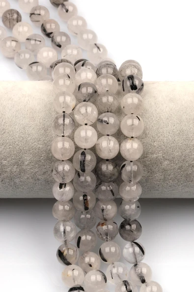 Rutil Kuvars (A Kalite) Doğal Taş Dizi 10 mm Küre Kesim - 1