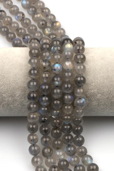 Labradorit Doğal Taş Dizi 8 mm Küre Kesim