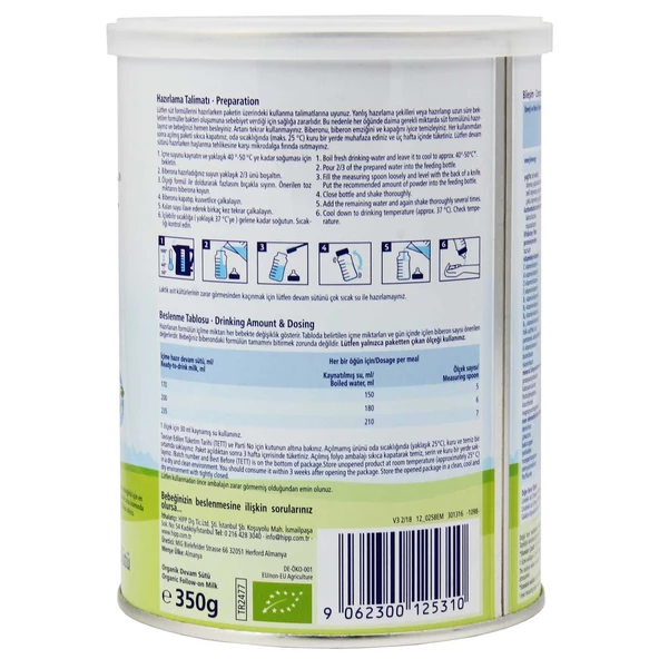Hipp 3 Organik Combiotic Devam Sütü 350 gr 12 Adet - 3