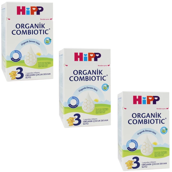 Hipp 3 Organik Combiotic 800 gr Devam Sütü 3 ADET