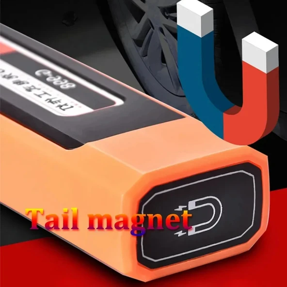 Manyetik Tamirci El Feneri 3 Modlu Şarjlı COB Xpe Led Acil Durum Kamp Tamir İkaz Lambası Askılı 3 adet - 2