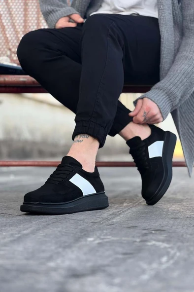 WG011 Kömür Süet Erkek Casual Ayakkabı - 3