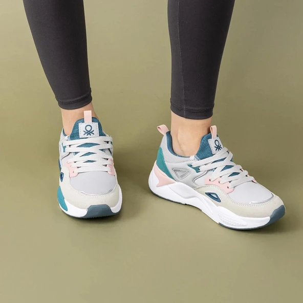 BENETTON BNİ-11109 İTHAL HAFİF UNİSEX KADIN SPOR AYAKKABI - Resim 11