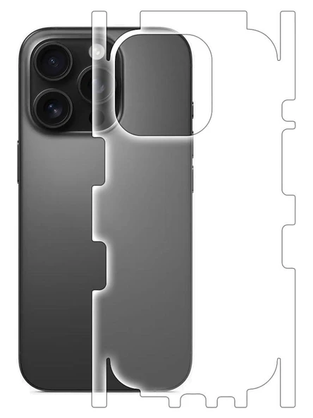 Iphone 16 Pro ile Uyumlu MAT TPU Arka Kaplama 360