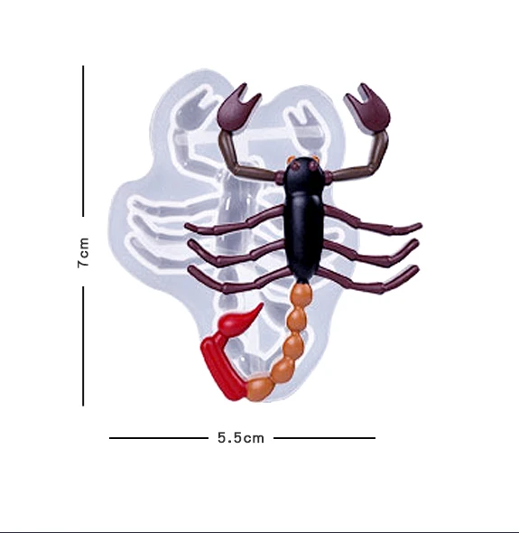 EPOKSİ REÇİNE SİLİKON KALIP İTHAL ÜÇ BOYUTLU KÜÇÜK BOY AKREP SİLİKON KALIP HB3521-0059 ürün görseli 1