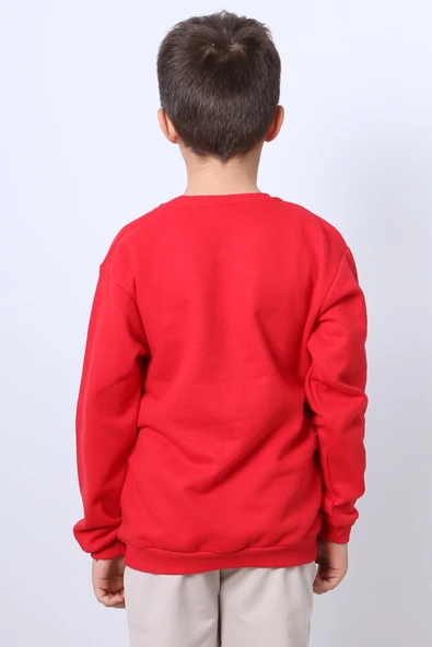 ERKEK ÇOCUK ŞARDONLU SWEAT MOOD NAKIŞ DETAYLI RİBANALI E35 - Resim 8
