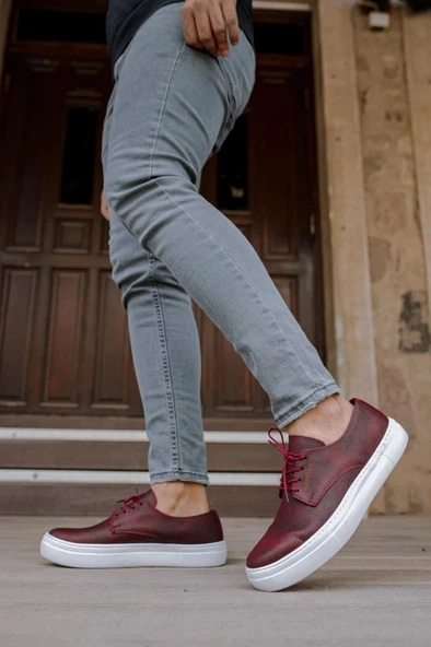 CH005 CBT Pıttı Erkek Ayakkabı BORDO - Resim 3