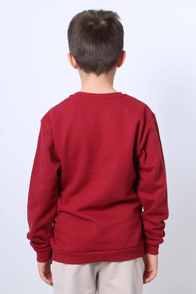 ERKEK ÇOCUK ŞARDONLU SWEAT MOOD NAKIŞ DETAYLI RİBANALI E35 - Resim 4